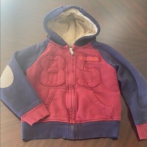 Tommy Hilfiger Kids' Red and Blue Hoodie